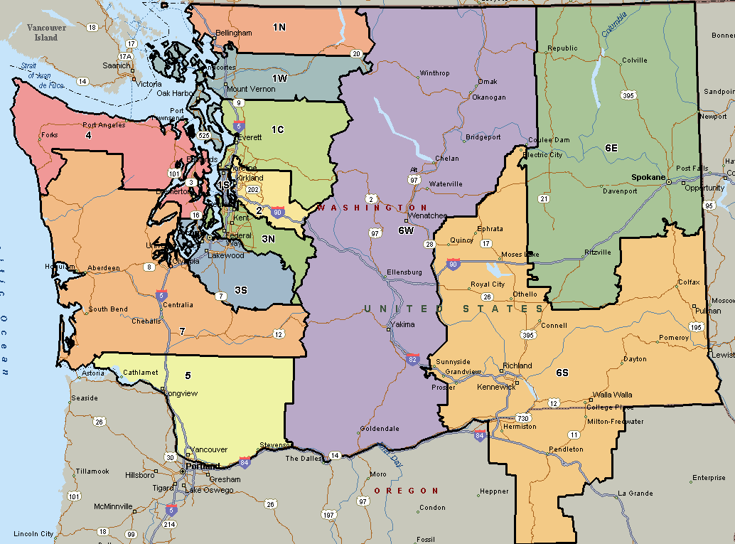 Area Codes In Washington State Map - Amargo Marquita